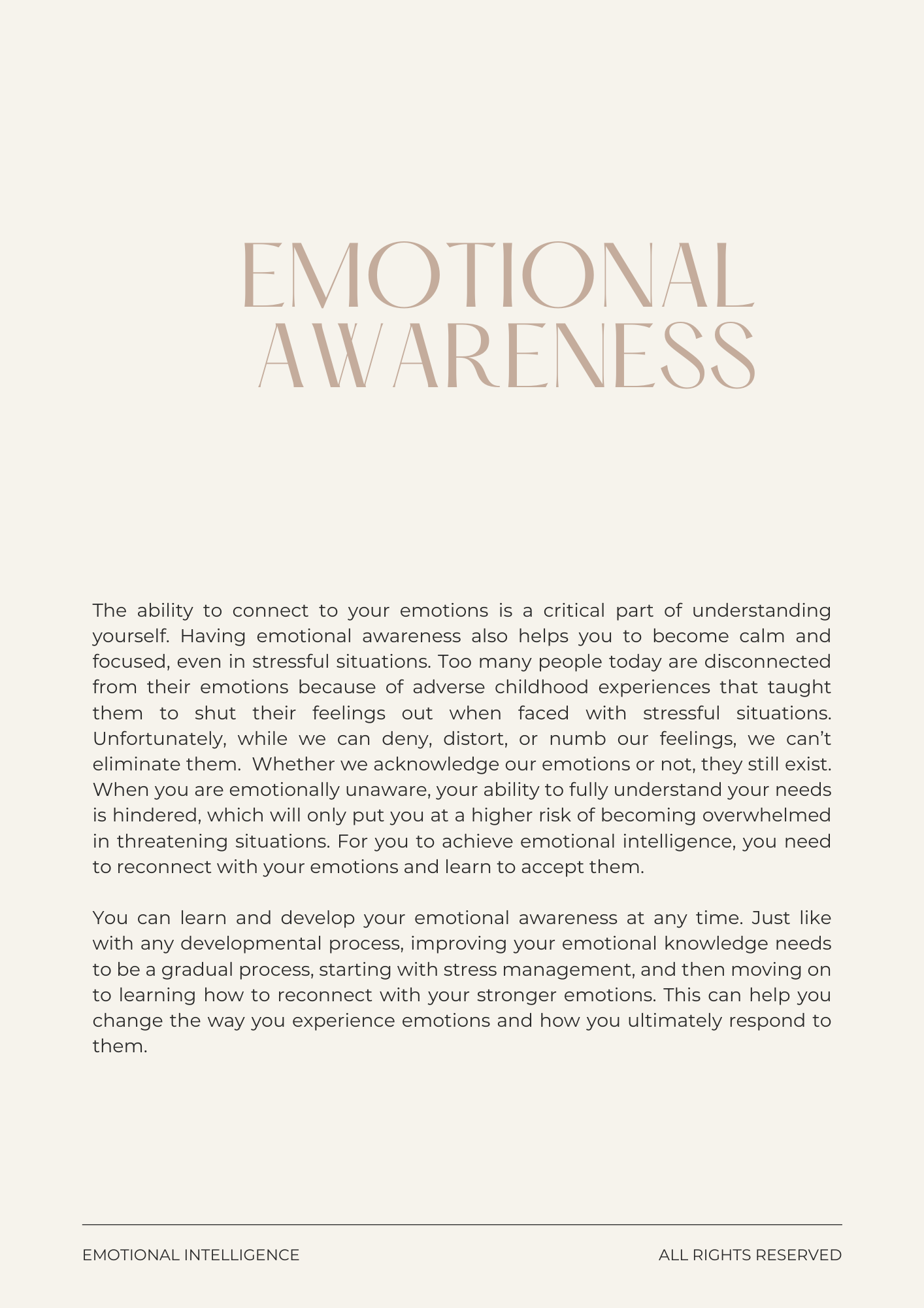 Emotional Intelligence eBook and Workbook