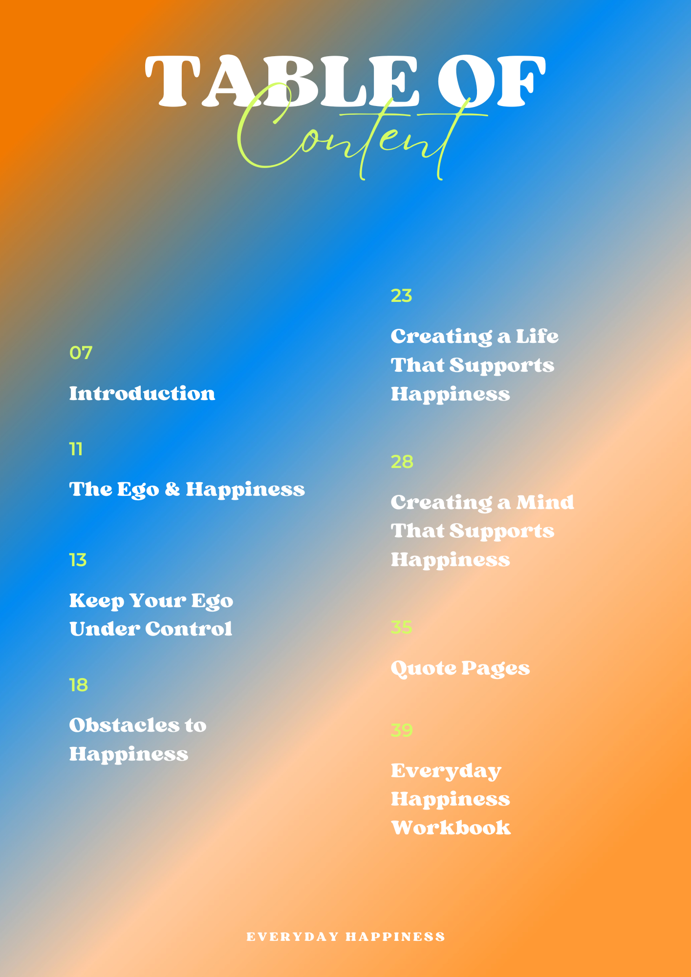 Everyday Happiness: Unlock the Happiness You Deserve